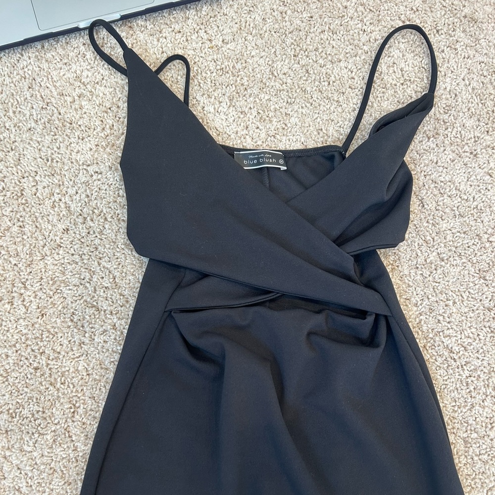 black cutout dress